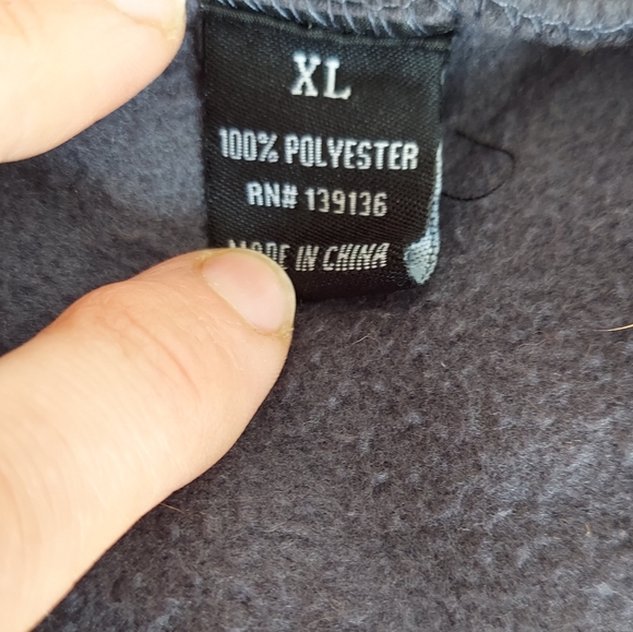 ๐๐ = 5/$25-Gray fleece jacket, XL, NWOT - Picture 3 of 8